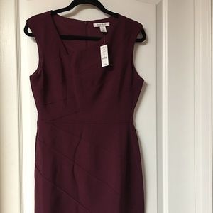 Burgundy sheath dress